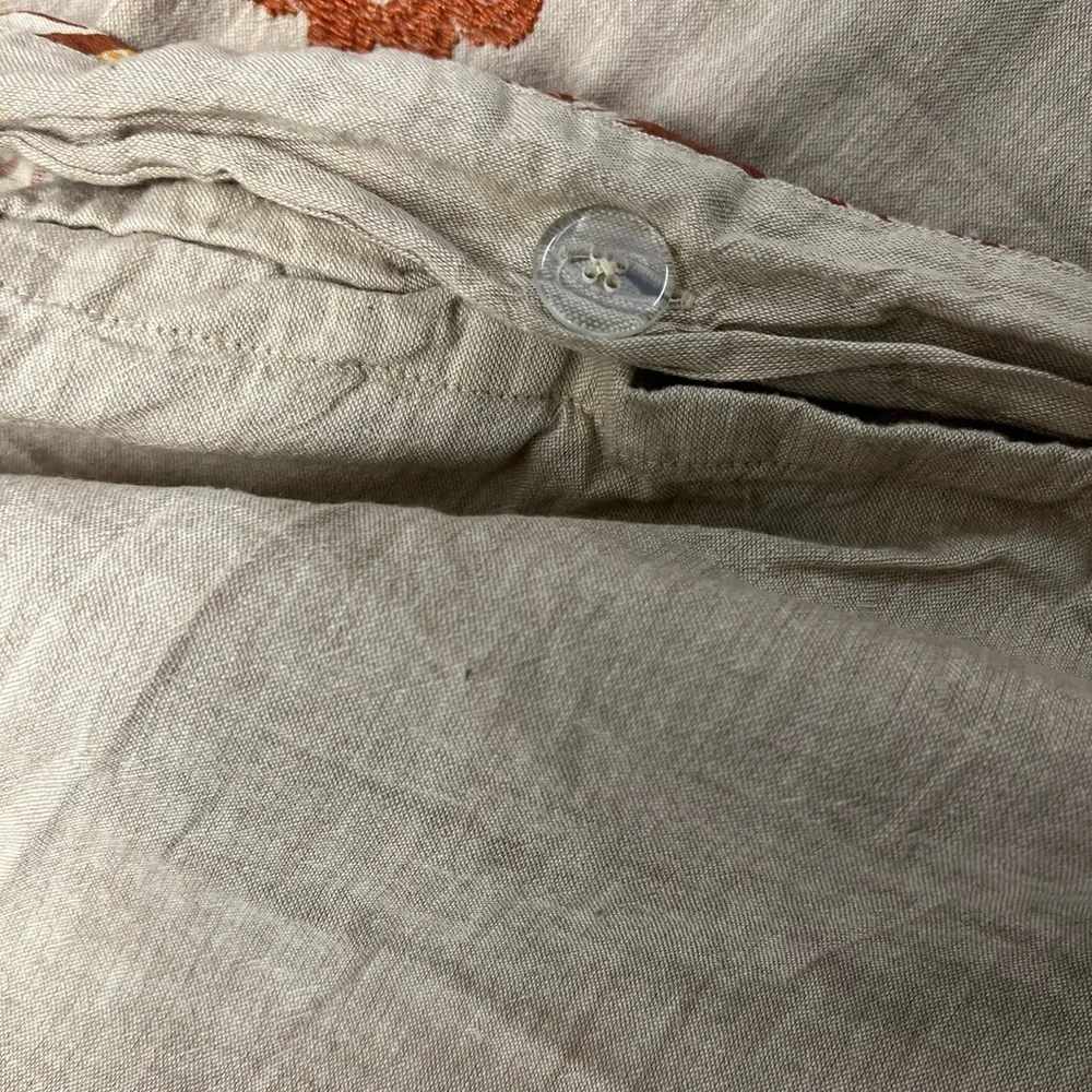 Global embroidered Twin XL duvet cover